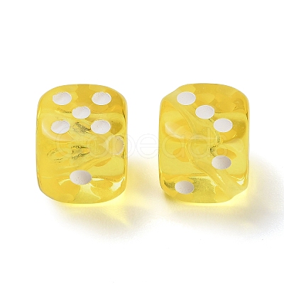 Spray Printed Transparent Acrylic Beads AC-CBA40CF-01B-1