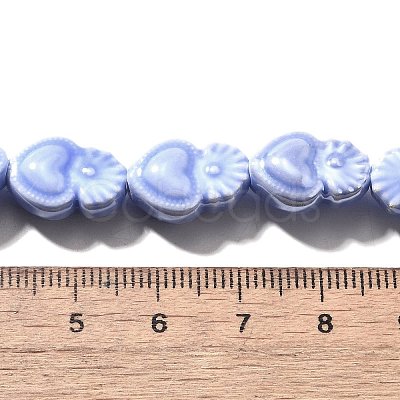 Handmade Porcelain Beads Strands PORC-I028-01G-1