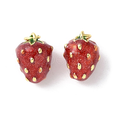 Brass Enamel Pendants X-KK-A252-38G-02-1