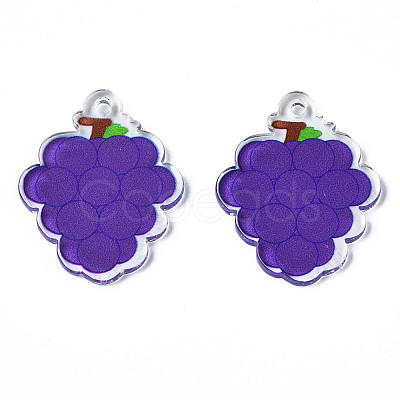 Autumn Theme Translucent Acrylic Pendants TACR-N013-001-1