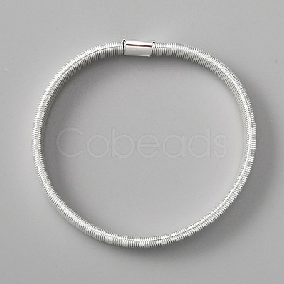 High Carbon Steel Stretch Arm Bracelets for Men BJEW-WH0020-10S-1