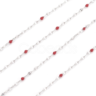 Handmade 304 Stainless Steel Dapped Chains CHS-D026-16B-P-1