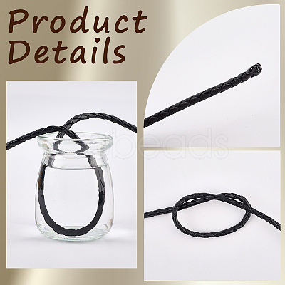 5M Braided Round PU Leather Jewelry Cord OCOR-GF0004-96A-01-1