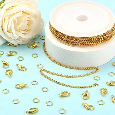 DIY Chains Bracelet Necklace Making Kit DIY-YW0005-82G-1
