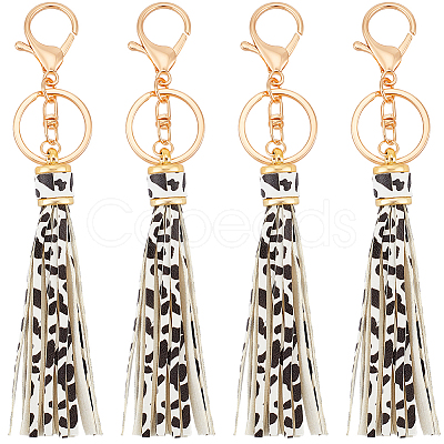 Imitation Leather Tassel Keychains KEYC-WH20005-004-1