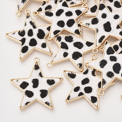 Eco-Friendly Cowhide Leather Pendants FIND-N049-02N-1