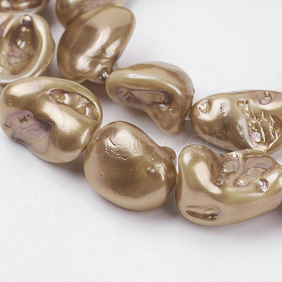 Shell Pearl Beads Strands BSHE-K010-08-1