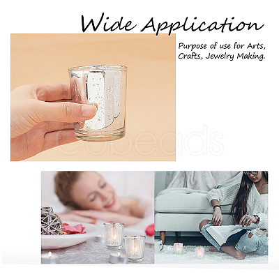 Plated Glass Candle Cups AJEW-GA0001-96-1