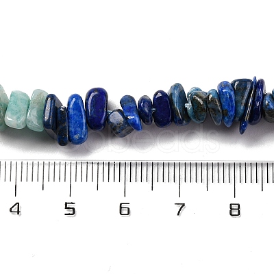 Natural Amazonite & Green Aventurine & Lapis Lazuli Beads Strands G-L610-A11-01-1