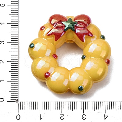 Christmas UV Plating Opaque Acrylic Beads AC-CBAC5B6-01B-1