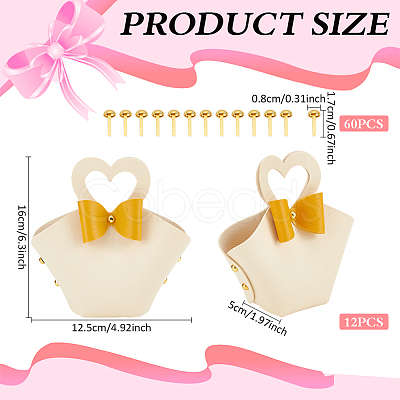 Foldable Imitation Leather Wedding Candy Bags CON-WH0089-54A-1