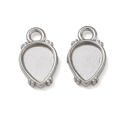 304 Stainless Steel Pendant Cabochon Settings SA-CBAE5AC-06P-1
