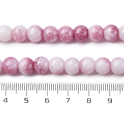 Ombre Effect Dyed Glass Beads Strands X-GLAA-T031-01O-11-1