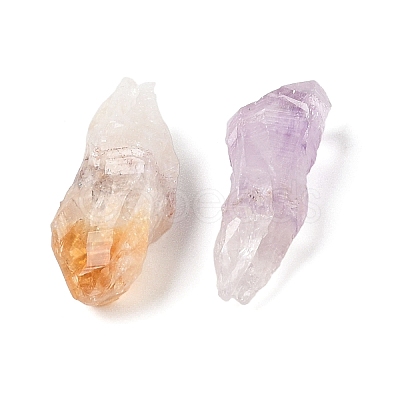 Nuggets Raw Natural Quartz Crystal & Amethyst & Yellow Quartz Collections AJEW-Q152-05-1