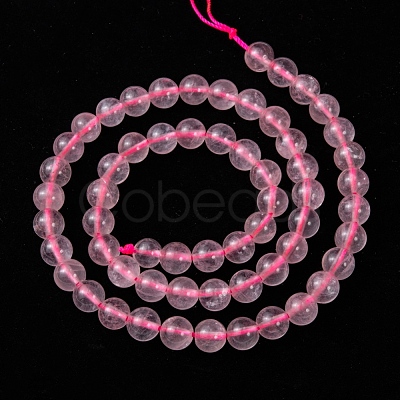 Natural Rose Quartz Bead Strands G-R173-4mm-04-1