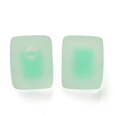 Frosted Acrylic European Beads OACR-G012-14B-1