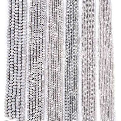 Electroplate Glass Beads Strands EGLA-A044-P1mm-B19-1
