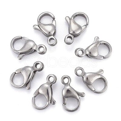 Tarnish Resistant 304 Stainless Steel Lobster Claw Clasps X-STAS-AB12-1
