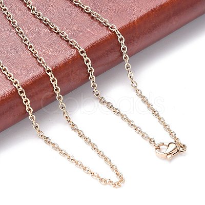 304 Stainless Steel Cable Chains Necklace Making X-STAS-P045-01RG-1