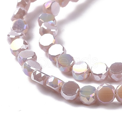 Electroplate Glass Beads Strands GLAA-E036-03B-1