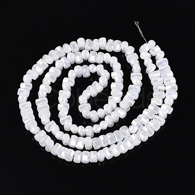 Electroplate Imitation Jade Glass Beads Strands EGLA-N022-09A-D03-1