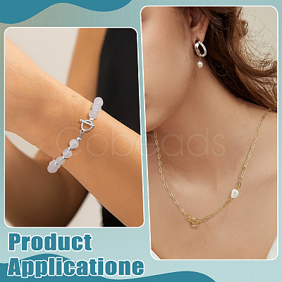 2Pcs 2 Colors 925 Sterling Silver Toggle Clasps STER-BC0004-02-1