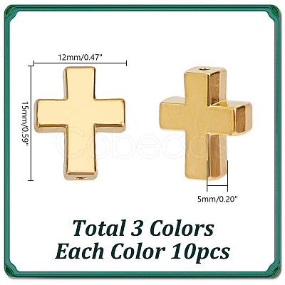 30Pcs 3 Colors Tibetan Style Alloy Beads TIBEB-HY0001-11-1