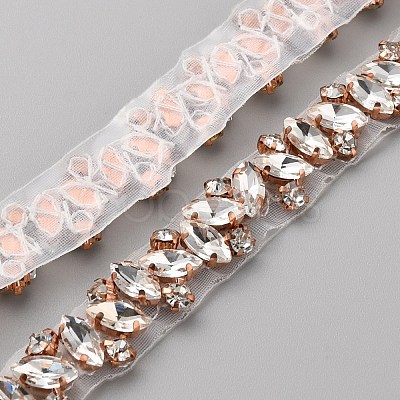 Crystal Rhinestone Bridal Belt Trim Chain DIY-WH0449-70B-1