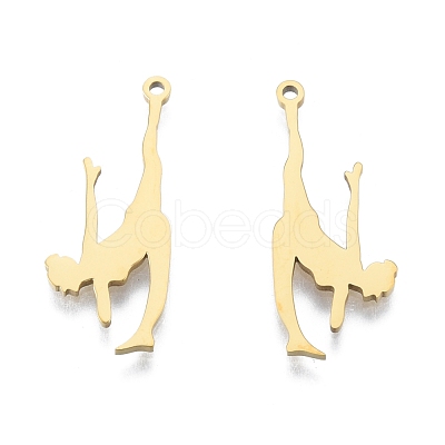 Ion Plating(IP) 201 Stainless Steel Pendants STAS-B027-29G-1