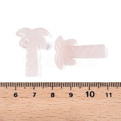 Natural Rose Quartz Coconut Tree Pendants G-N342-02I-1