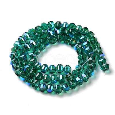 Transparent Electroplate Glass Beads Strands GLAA-Q099-C01-09-1-1