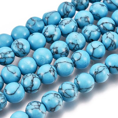 Synthetic Turquoise Beads Strands Z0NDC014-1-1