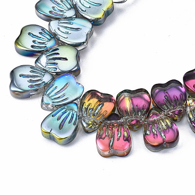 Electroplate Glass Beads Strands EGLA-N008-011-1