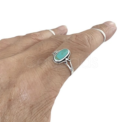 Alloy & Turquoise Finger Rings for Women FS-WG36F16-04-1