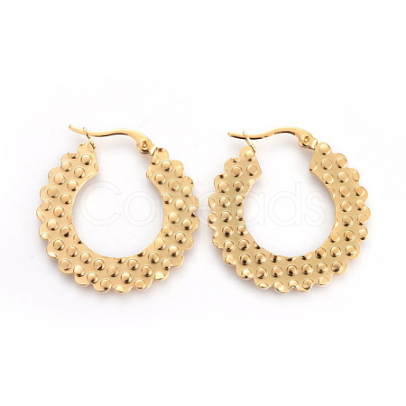 201 Stainless Steel Hoop Earrings EJEW-A054-16G-1