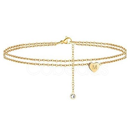 Heart Brass with Crystal Rhinestone Anklets FS-WGC43DA-04-1