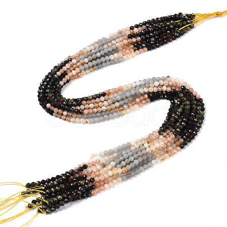 Natural & Synthetic Mixed Gemstone Beads Strands G-D080-A01-01-17-1
