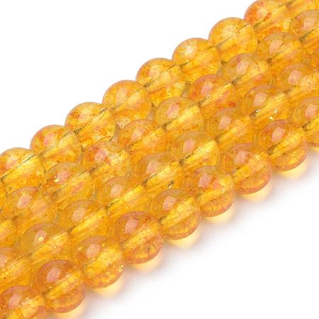 Synthetic Citrine Beads Strands G-S150-14-10mm-1