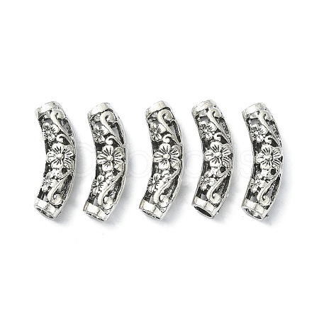 Hollow Tibetan Style Alloy Beads TIBEB-YW0001-23-1