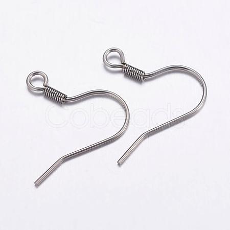 Tarnish Resistant 304 Stainless Steel Earring Hooks STAS-K146-029-0.7x18mm-1