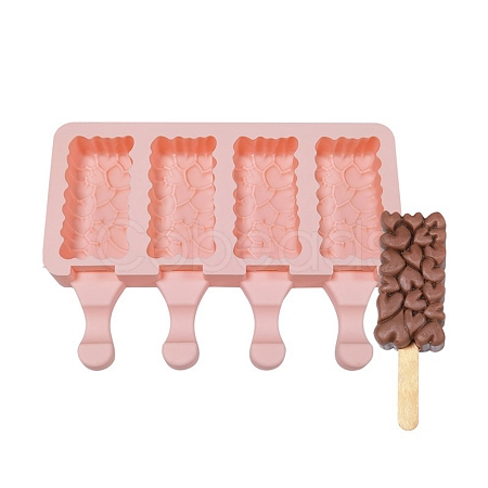 Food Grade DIY Rectangle Ice-cream Silicone Molds DIY-D062-03C-1