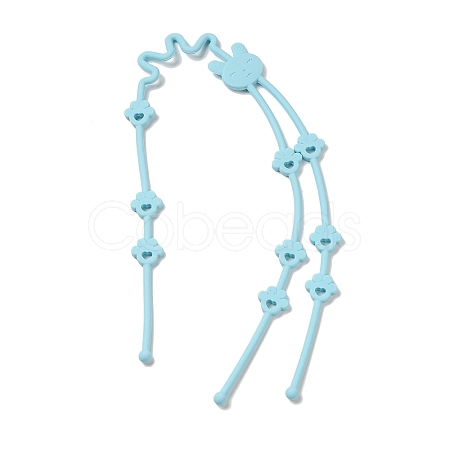 2 in 1 Silicone Baby Pacifier Holder Chains AJEW-G050-02A-1