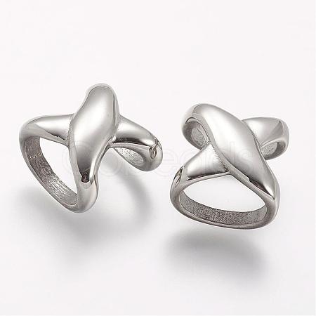Tarnish Resistant 304 Stainless Steel Slide Charms STAS-A032-125P-1