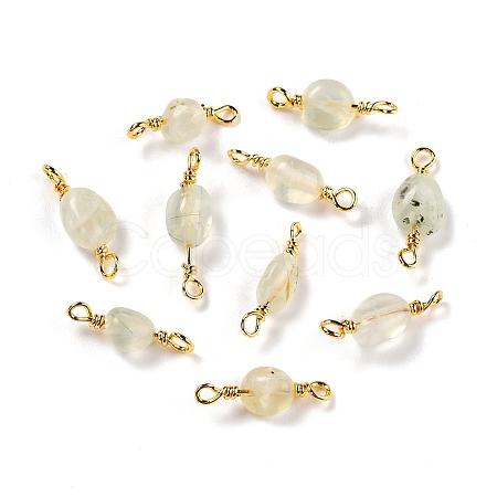 Natural Prehnite Links Connectors G-K316-02D-G-RS-1