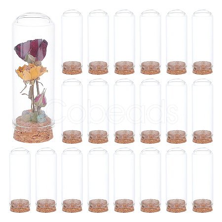 20Pcs Empty Glass Test Tubes AJEW-BC0006-87-1