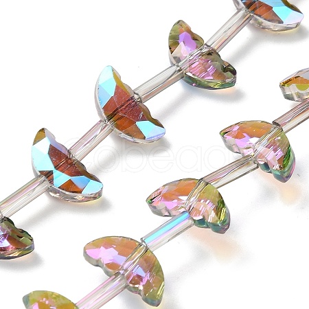 Electroplate Transparent Glass Beads EGLA-H112-05HR-01-1