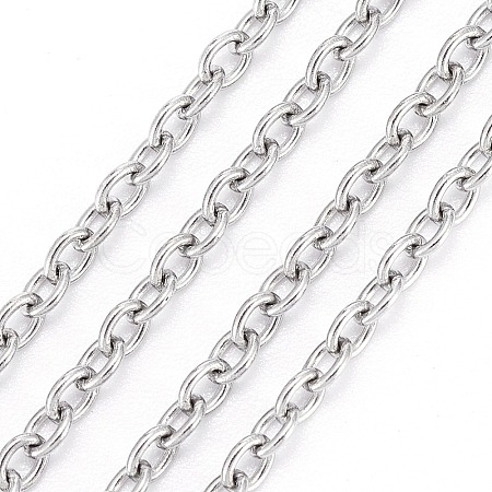 Tarnish Resistant 304 Stainless Steel Cable Chains CHS-F006-02C-P-1