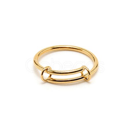 304 Stainless Steel Wire Wrap Expandable Adjustable Ring for Women LS-RJEW-WH0007-01B-G-1
