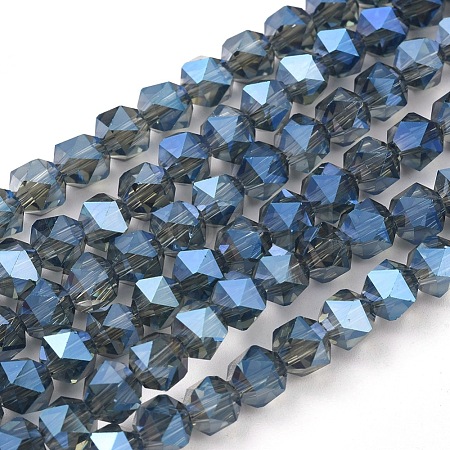 Electroplate Glass Beads Strands EGLA-L018-B-FR03-1