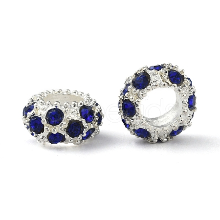 Alloy Montana Rhinestone European Beads X-CPDL-H999-17-1